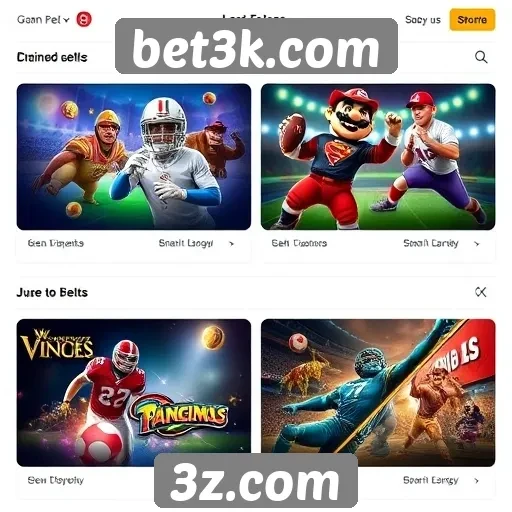 Comparação de jogos disponíveis em bet3k.com